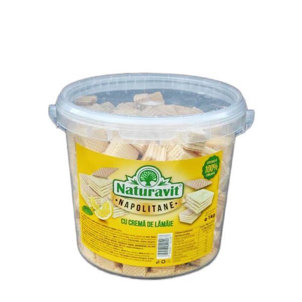 Naturavit Napolitane cu crema de lamaie 1KG