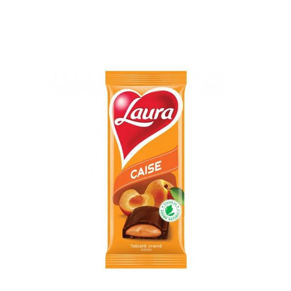 Laura Ciocolată cu lapte si cremă de caise 24 x 92GR