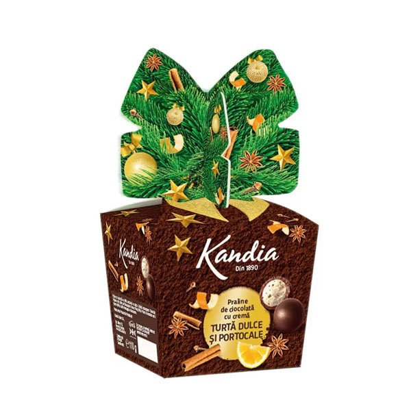 Kandia Praline cu aroma de turta dulce si portocale 24 x 110GR