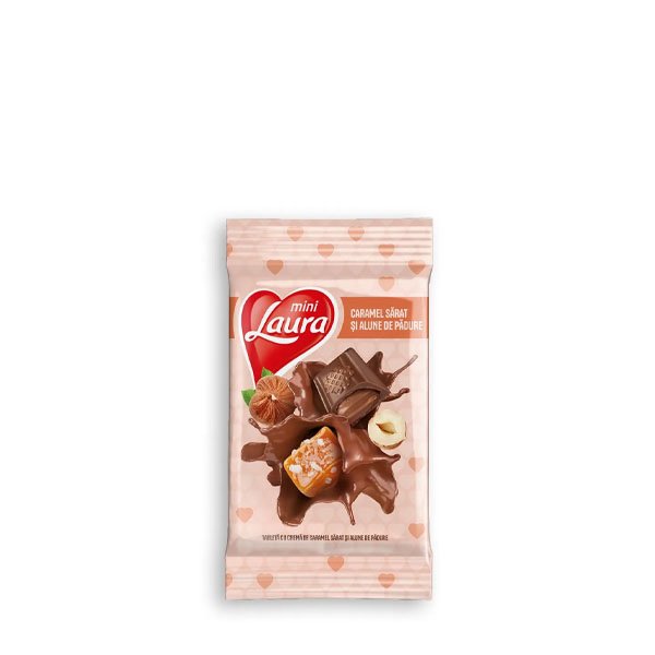Laura Mini caramel sarat si alune de padure 16 x 54.5GR