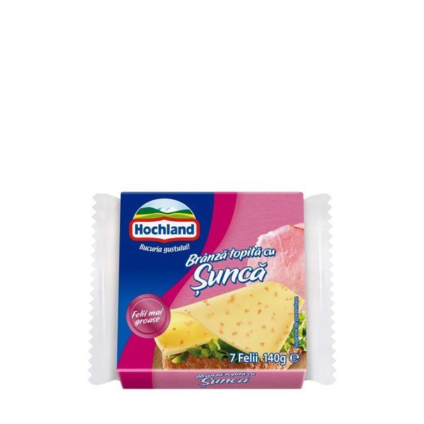 Hochland Felii brânză topită cu șuncă 140GR