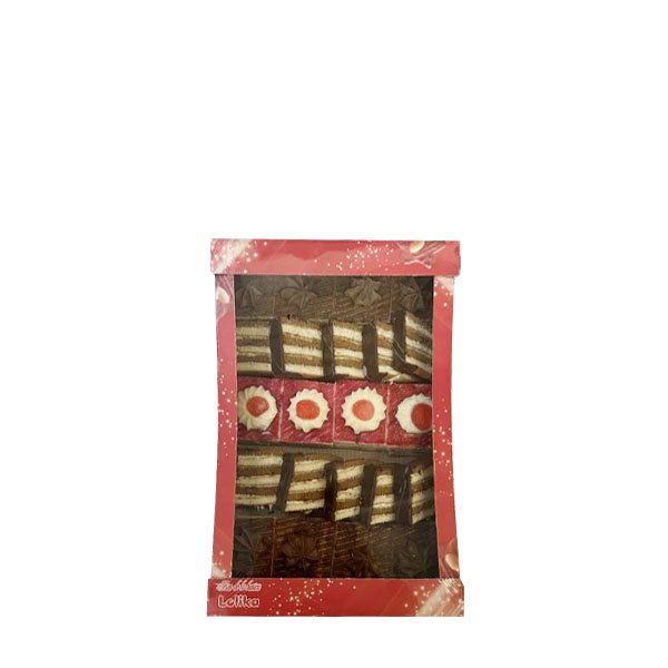 Lolika Prajitura ( Miniamandina, rulada, triunghi + prajitura frisca roz) 500GR