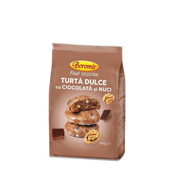 Boromir Turta dulce cu ciocolata si nuci 12 x 260GR Boromir Turta dulce cu ciocolata si nuci 12 x 260GR