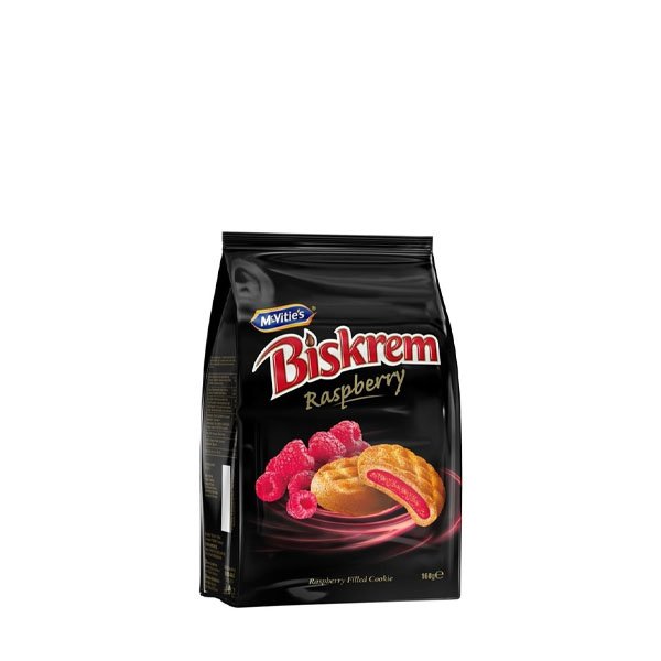 Biskrem biscuiti cu crema de zmeura 12 x 160GR