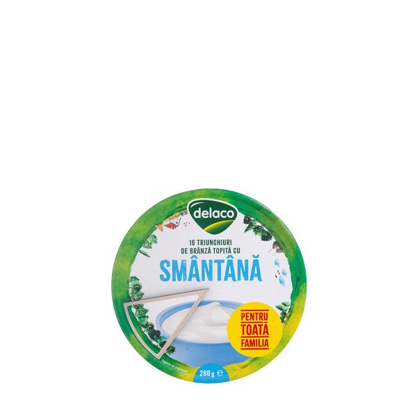 Delaco brânză topită triunghi smântână 140GR Delaco brânză topită triunghi smântână 140GR
