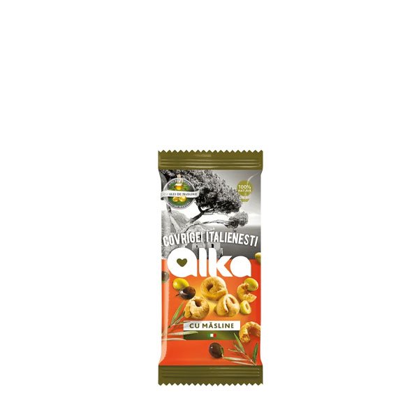 Alka Covrigei Italienesti cu masline 16 x 100GR Alka Covrigei Italienesti cu masline 16 x 100GR