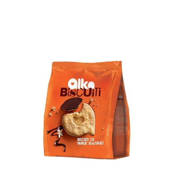 Alka Biscuiti cu vanilie glazurati 10 x 180GR Alka Biscuiti cu vanilie glazurati 10 x 180GR