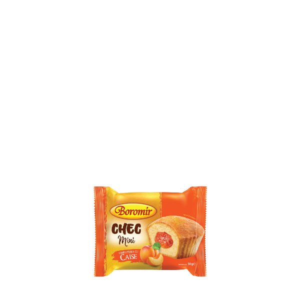 Boromir Chec Mini cu crema de caise 13 x 50GR