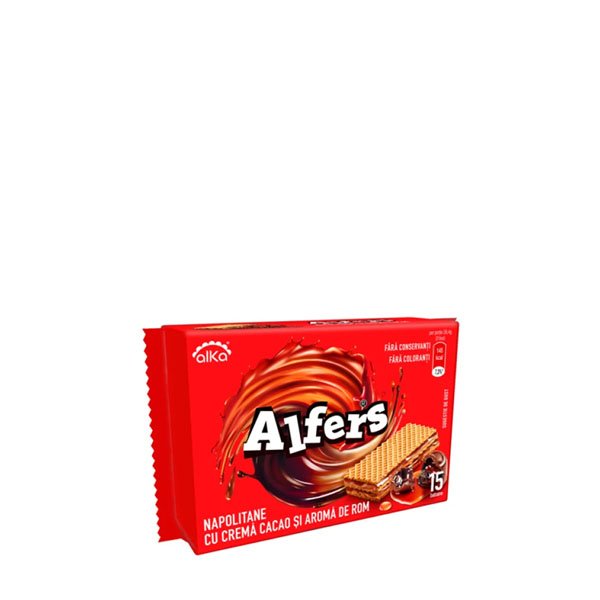 Alfers Napolitana crema de cacao si rom 12 x 170GR
