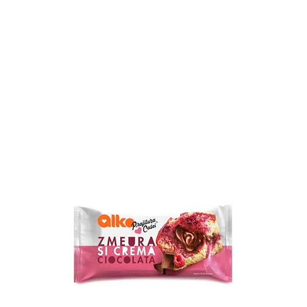 Alka Prajitura casei Mini cu zmeura si ciocolata 14 x 5GR