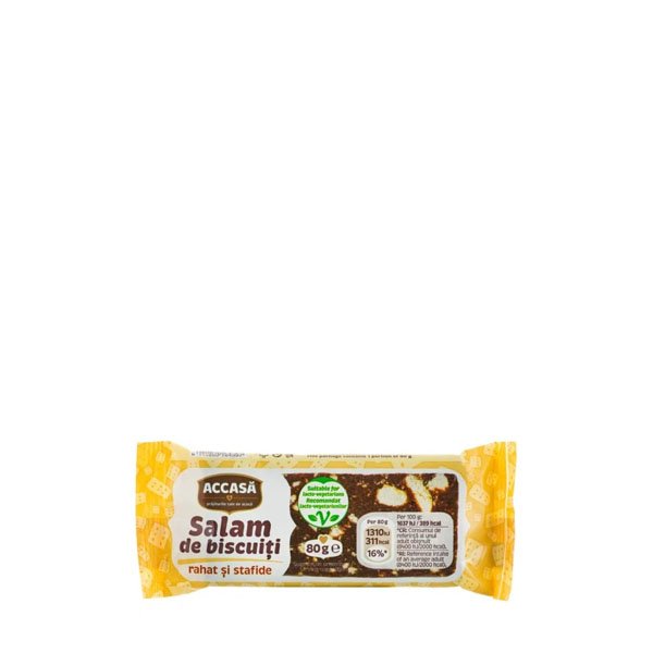 Accasa Salam de biscuiti cu rahat si stafide 14 x 80GR