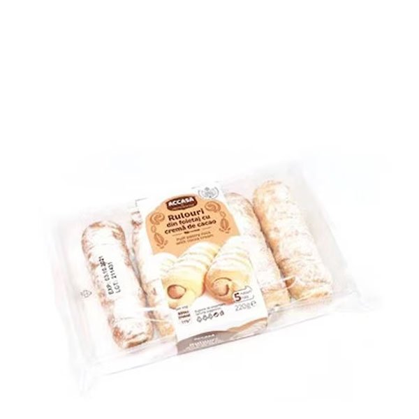 Accasa Rulouri din foietaj cu crema de cacao 350GR